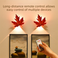 2 Pcs Maple Leaf Smart LED Night Light – Battery-Powered Motion Sensor with Remote Control & Color Changing