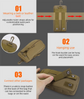 Green camouflage Multi-Functional Outdoor Water Bottle & Phone Pouch – Tactical Zippered Waist Pack for Travel, Hiking, and Daily Use