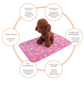 Grey Pet Blanket Set – Plush Paw Print Design, 3-Piece Pack (S/M/L Sizes)
