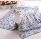 Blue Pet Blanket Set – Plush Paw Print Design, 3-Piece Pack (S/M/L Sizes)