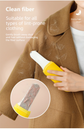Yellow Multifunctional Banana-Shaped Lint Remover – Portable Sticky Hair Cleaner with 6 Replaceable Rolls