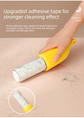 Yellow Multifunctional Banana-Shaped Lint Remover – Portable Sticky Hair Cleaner with 6 Replaceable Rolls