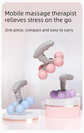 Blue Portable 6-Wheel Massage Roller – Quiet, Compact Muscle Relief Tool for Neck, Back, Legs & Shoulders