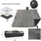 Black and Grey 3-Layer Waterproof Outdoor Blanket – Portable, All-Weather Picnic & Camping Mat with Storage Pocket