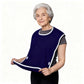 Dark Blue Anti-Stain Feeding Apron with Pocket – Adjustable Care Bib for Elderly & Disabled Adults (2-Pack)