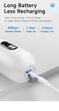 White 2-in-1 Electric Foot Care Device – Cordless Callus Remover & Skin Polisher with Dual Heads