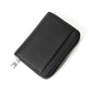 Genuine Leather RFID Blocking Accordion Card Holder & Coin Purse - Large Capacity Zip Wallet(black)