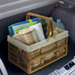 Large Collapsible Storage Basket with Handles - Portable Folding Crate for Shopping, Picnics & Car Trunk(green)