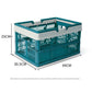 Large Collapsible Storage Basket with Handles - Portable Folding Crate for Shopping, Picnics & Car Trunk(blue)