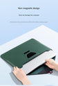 3-in-1 PU Leather Laptop Sleeve with Stand & Mouse Pad + Accessory Pouch(Rose Gold)