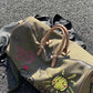 Large Capacity Canvas Travel Duffel Bag with Doodle Print - Weekend & Gym Tote(Coffee)