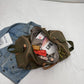 Large Capacity Canvas Travel Duffel Bag with Doodle Print - Weekend & Gym Tote(Coffee)