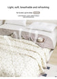 Lightweight Reversible Summer Quilt - Soft, Breathable & Machine Washable Comforter(150x200cm blue flowers)