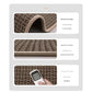 Absorbent & Dirt-Resistant Woven Kitchen Mat - Non-Slip Runner Rug for Home(Interlocking Black)