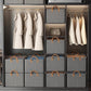 2pc Foldable Fabric Storage Bin with Steel Frame & Handles - 26L Stackable Closet Organizer(Blue)