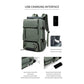 4-in-1 Convertible Travel Backpack & Briefcase - Large Capacity, 16" Laptop Compartment, USB Port(Green)
