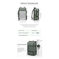 4-in-1 Convertible Travel Backpack & Briefcase - Large Capacity, 16" Laptop Compartment, USB Port(Dark Green)