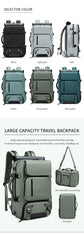 4-in-1 Convertible Travel Backpack & Briefcase - Large Capacity, 16" Laptop Compartment, USB Port(Purple)