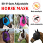 Pink 2-PCS Breathable Horse Fly Mask Set - Equestrian Fly Veils with Ears for Insect Control and Comfort
