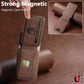 Black Slim Magnetic Wallet with Kickstand for MagSafe - PU Leather Card Holder