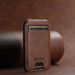 Brown Slim Magnetic Wallet with Kickstand for MagSafe - PU Leather Card Holder