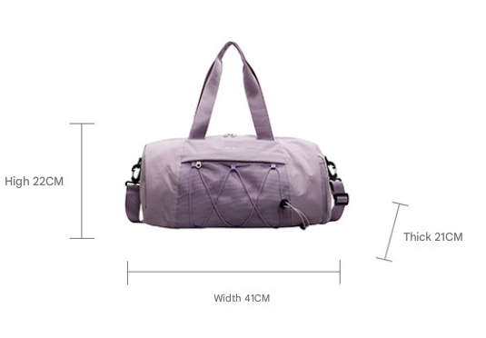 Pink Stylish Sports Gym Bag for Women - Lightweight Travel Duffel with Wet/Dry Pocket