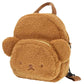 Brown Adorable Sherpa Animal Mini Backpack - Cute Bunny & Bear Convertible Crossbody Bag for Girls