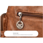 Brown Vintage Soft Leather Hobo Bag for Women - Multi-Pocket Shoulder Purse & Crossbody Handbag