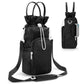 Black Protective Crossbody Water Bottle Holder with Pockets, Fits 40oz Stanley Tumbler