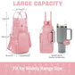 Purple Protective Crossbody Water Bottle Holder with Pockets, Fits 40oz Stanley Tumbler