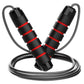 5 PCS Black-red Adjustable Steel Wire Speed Jump Rope Set - Professional Fitness Rope with Ball Bearings for Cardio, Boxing & Workout