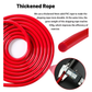 Red Weighted Jump Rope for Workout Fitness - Thick 9mm Cable for Intense Fitness, Strength & Cardio Workout