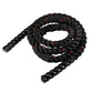 Black-red Heavy Duty Battle Rope for Jumping (25mm) - Intense Full-Body Workout for Core Strength & Muscle Training
