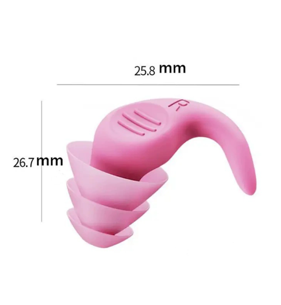 Grey 5-Pair Set Ergonomic Silicone Earplugs - Waterproof for Swimming, Reusable for Noise Cancelling Sleep