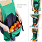 Green Heavy-Duty Garden Harvesting Apron - Waterproof Fruit Picking Bag with Large Pouch