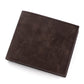 3-PCS Dark Brown Menbense Fashion Leather Wallet Set - Vintage Hunter Design Bi-Fold Wallet with Card Slots