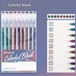 Colorful Black 9PCS/Set Languo Dopamine Gel Pen Set - Vibrant Multi-Color Writing Instruments for Creativity