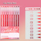Lip Stick Red 9PCS/Set Languo Dopamine Gel Pen Set - Vibrant Multi-Color Writing Instruments for Creativity