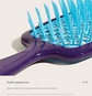 Purple 8-Piece Detangling Hair Brush Set - Vented Wet/Dry Brushes for Smooth, Knot-Free Hair