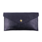 Brown Vintage Japanese Style Full-Grain Leather Phone Wallet - Slim Envelope Clutch for Women