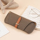 3 Pack Khaki Chic Portable Glasses Case Set - Anti-Pressure Sunglass & Myopia Eyewear Protectors