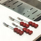 Red Cute Dessert & Fruit Forks with Ceramic Storage Jar - High-Value Creative Tableware Set
