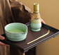 5-Piece Ceramic Matcha Tool Set - Spouted Bowl, Whisk, Holder, Sifter & Scoop for Japanese Matcha Tea Ceremony