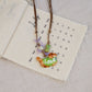 Random 4-Piece Set: Sweet & Fresh Ceramic Dachshund Dog Necklace - Cute Trendy Individual Puppy Pendant, Playful Creative Neckwear