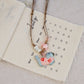 Random 4-Piece Set: Sweet & Fresh Ceramic Dachshund Dog Necklace - Cute Trendy Individual Puppy Pendant, Playful Creative Neckwear