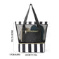 Black 2-in-1 Large Capacity Beach Bag - Portable Swim & Travel Tote with Insulated Cooler (45x17x40 cm)