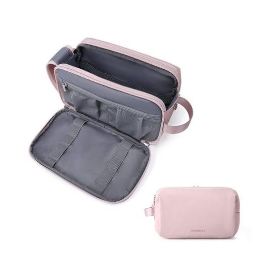 Pink Large Capacity Travel Toiletry Bag - Splash-Proof Organizer for Men&