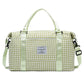 Green Expandable Large Capacity Travel Bag - Short Trip Duffle with Trolley Sleeve, Maternity & Gym Storage (47x17x30 cm)
