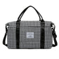 Black Expandable Large Capacity Travel Bag - Short Trip Duffle with Trolley Sleeve, Maternity & Gym Storage (47x17x30 cm)