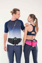 Dark Grey Adjustable Running Waist Pack with Water Bottle Holder, Reflective Design, and Multiple Storage Pockets for Outdoor Activities